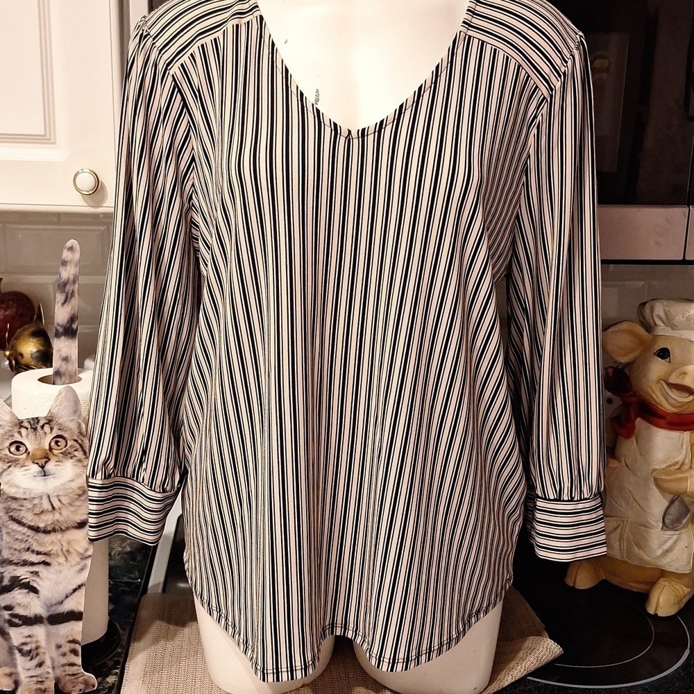 B womens Adrianna Papell stretch 3/4 sleeve regular size top XL